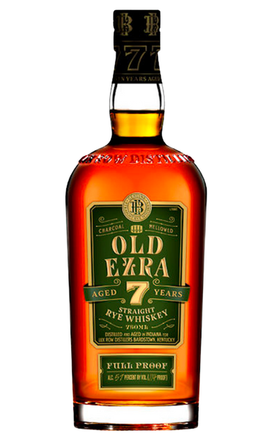 EZRA BROOKS OLD EZRA WHISKEY STRAIGHT RYE FULL PROOF INDIANA 7YR 750ML