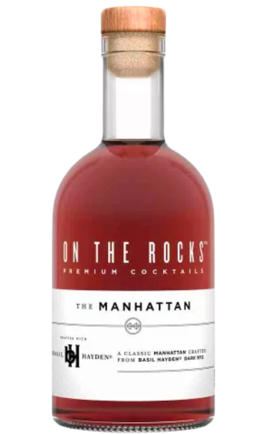 OTR ON THE ROCKS COCKTAIL MANHATTAN WITH BASIL HAYDEN DARK RYE 375ML