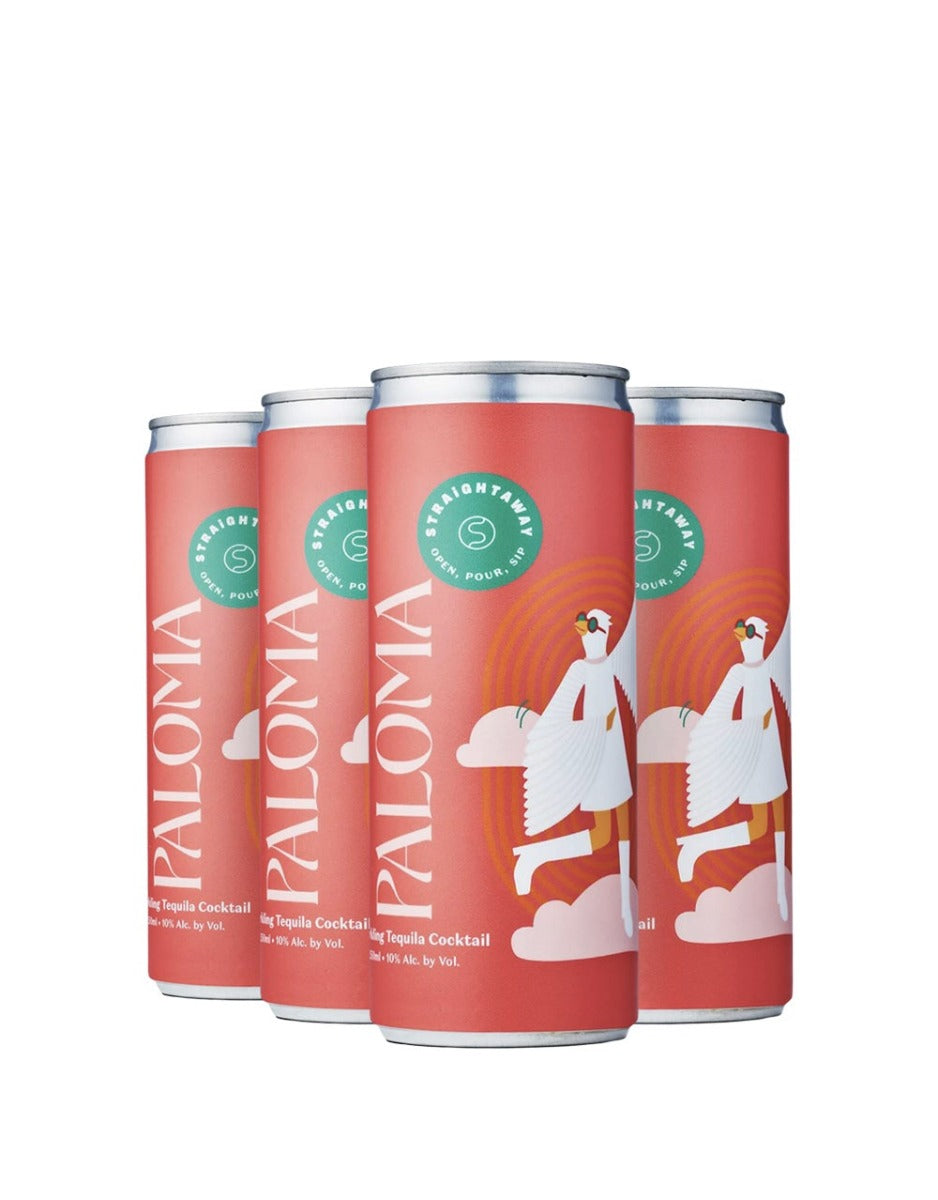 STRAIGHTAWAY SPARKLING TEQUILA PALOMA COCKTAIL 4X250ML CANS - Remedy Liquor