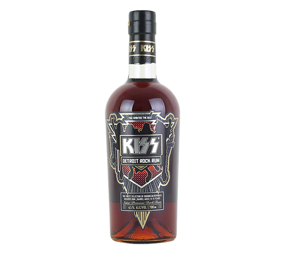 KISS RUM DARK SUPER PREMIUM DETROIT ROCK DOMINCAN REPUBLIC 700ML - Remedy Liquor