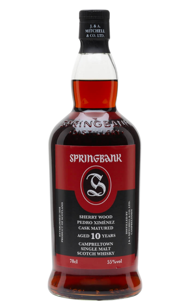 SPRINGBANK SCOTCH SINGLE MALT PX CASK MATURED CAMPBELTOWN 10YR 700ML