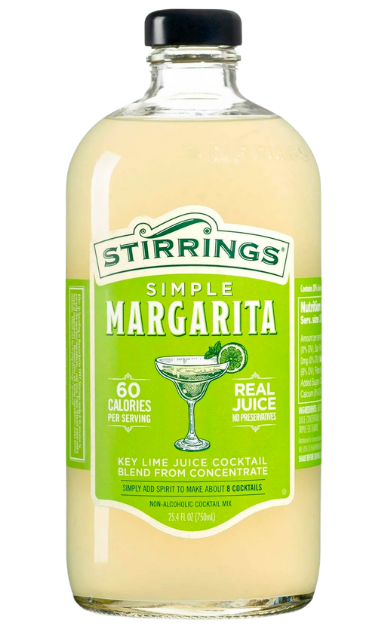 STIRRINGS ORGANIC MARGARITA MIXERS 750ML