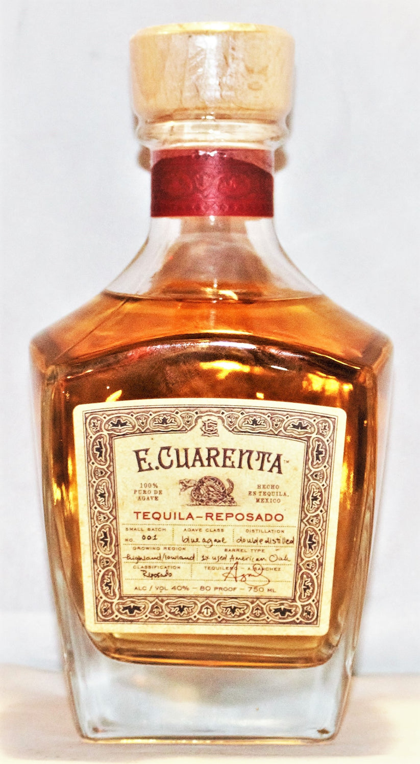 E CUARENTA TEQUILA REPOSADO 750ML – Remedy Liquor